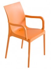Iris Arm Chair C609. Stackable. Black, Blue, Chocolate, Lime, Orange, Red, Tortora, White